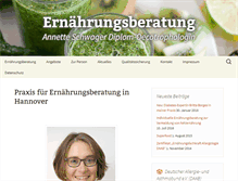 Tablet Screenshot of ernaehrungsberatung-schwager.de